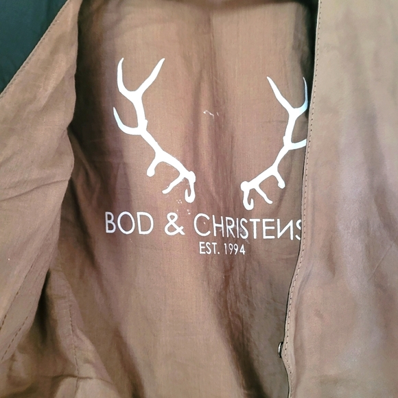 Bod & Christensen Leather Blazer with Fabric Sleeve Detail sz 2 - Picture 5 of 11